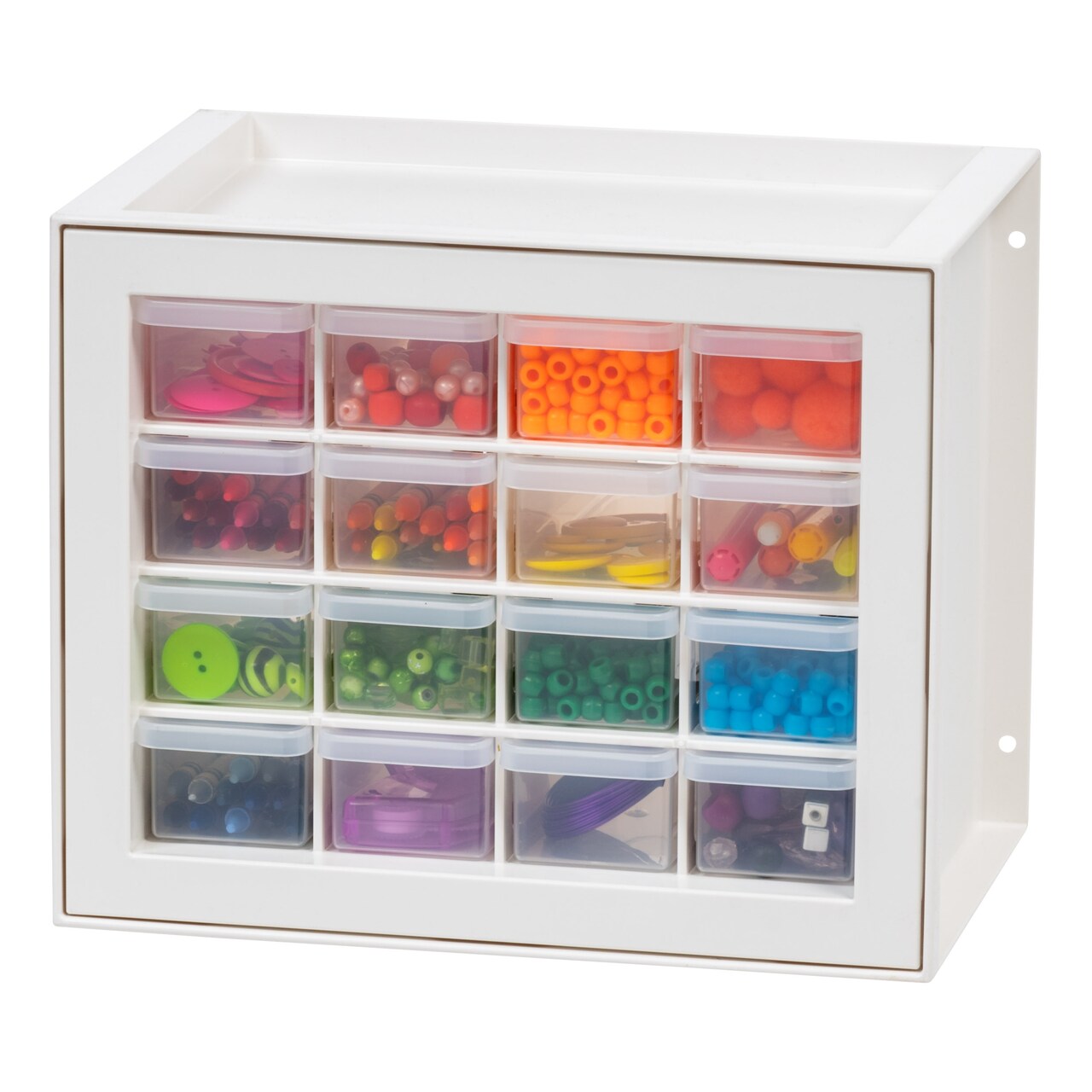 IRIS USA Stackable Storage Cabinet for Hardware Crafts, Small Parts Organizer Drawer, Compartment